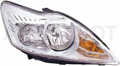 Фара правая (хром, с электрокорректором) -4311181RMLDEM1 Depo для FORD FOCUS