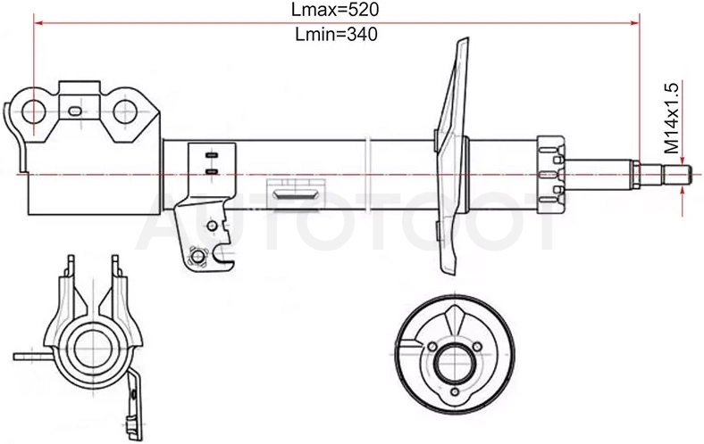 Стойка передняя Toyota Caldina (T240) 02-07 (Справа) - Артикул ST4851080225 - Производитель Sat - Фото, Отзывы, Цены