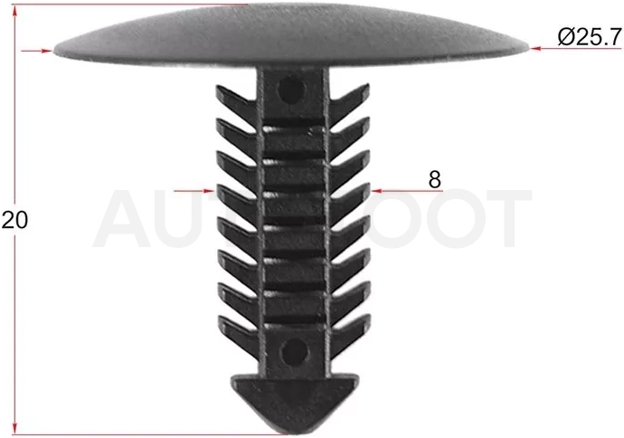 Клипса крепежная FORD/GM (Продажа по 10шт) - Артикул STM10732 - Производитель Sat - Фото, Отзывы, Цены