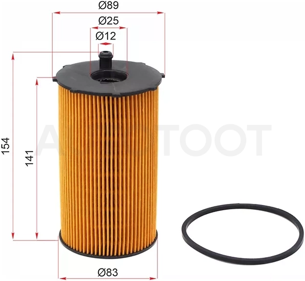 Фильтр масляный (картридж) LR DISCOVERY III/IV 2.7 TD 04-16/RANGE ROVER SPORT 2.7 TD 05-13