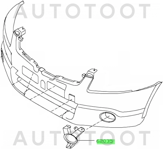 Заглушка в передний бампер левая -STDT65000C2 Sat для NISSAN QASHQAI, NISSAN DUALIS