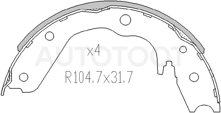 Колодки тормозные задние барабанные -ST3507120K00 Sat для GREAT WALL HOVER, GREAT WALL SAFE