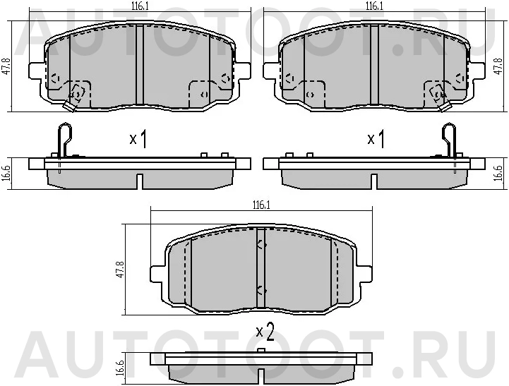 Колодки тормозные (Спереди) Hyundai i10 07-10 / i20 08-19 - Артикул ST5810107A10 - Производитель Sat - Фото, Отзывы, Цены