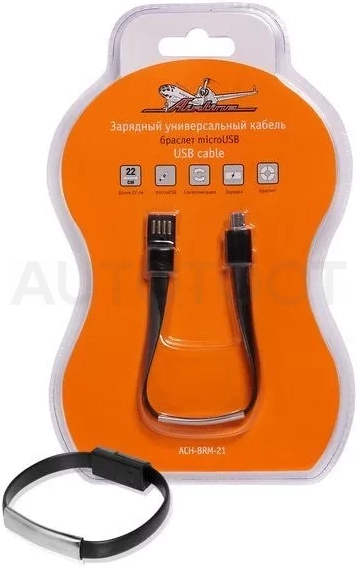 Зарядный универсальный кабель-браслет microUSB - Артикул ACHBRM21 - Производитель Airline - Фото, Отзывы, Цены