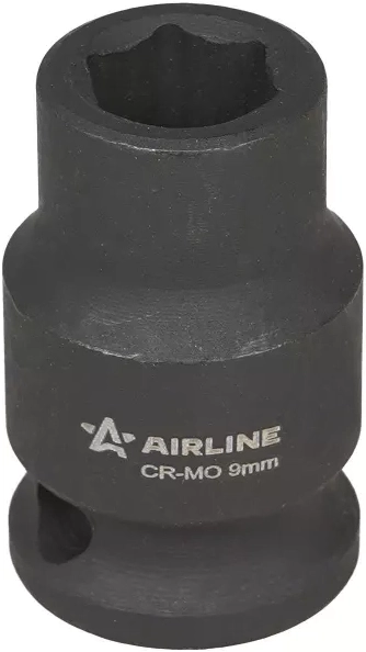Головка ударная торцевая 3/8"DR шестигранная 9мм, L=30мм - Артикул ATAS304 - Производитель Airline - Фото, Отзывы, Цены