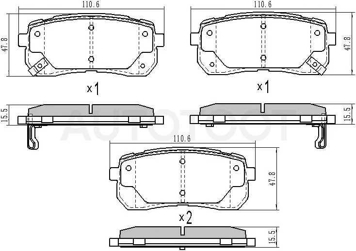 Колодки тормозные зад HYUNDAI STAREX/H1 08- -ST583024HA50 Sat для BYD BYD