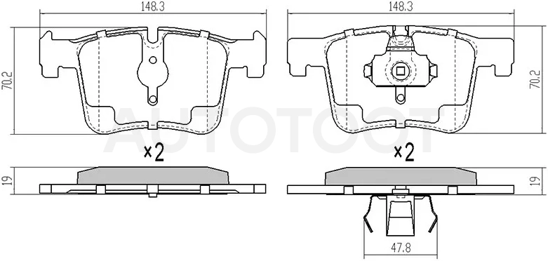 Колодки тормозные (Спереди) BMW 1-Series 11-19 / 3-Series 11-19 / X3 10-17 / X4 14-18