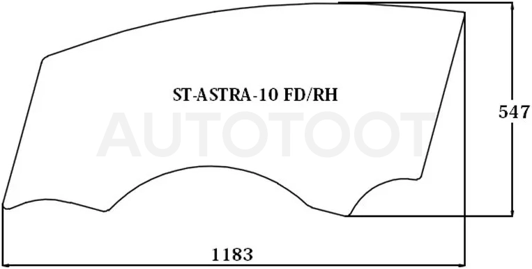 Стекло боковое опускное (Спереди/ Справа/ Цвет зеленый) Opel Astra GTC 09-15