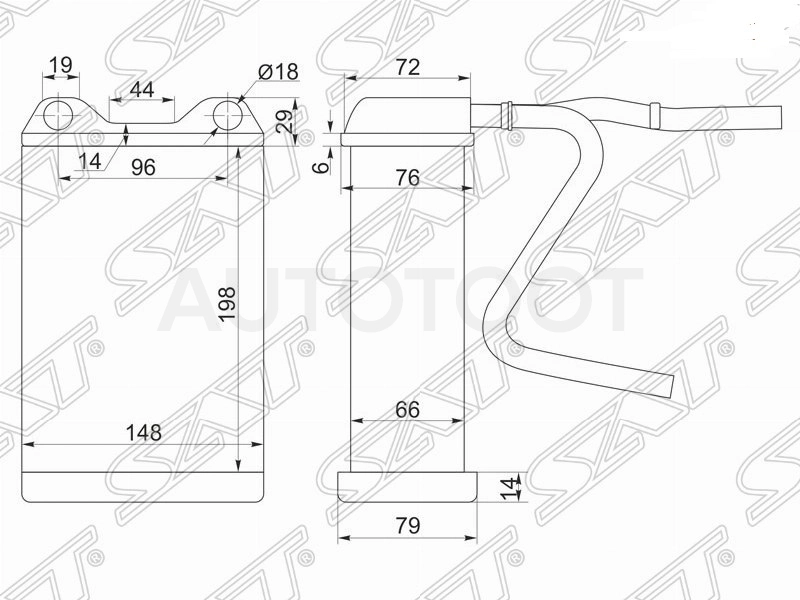 Радиатор отопителя салона