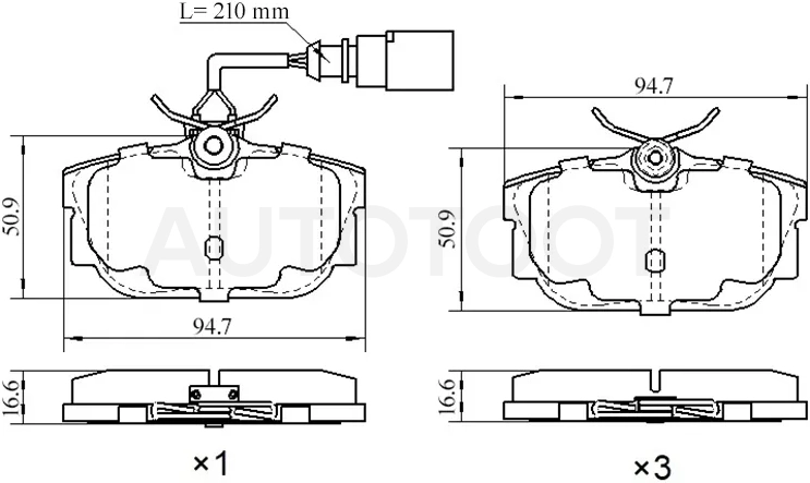 Колодки тормозные (Сзади) Volkswagen Transporter 90-03 - Артикул ST280030 - Производитель Sat - Фото, Отзывы, Цены