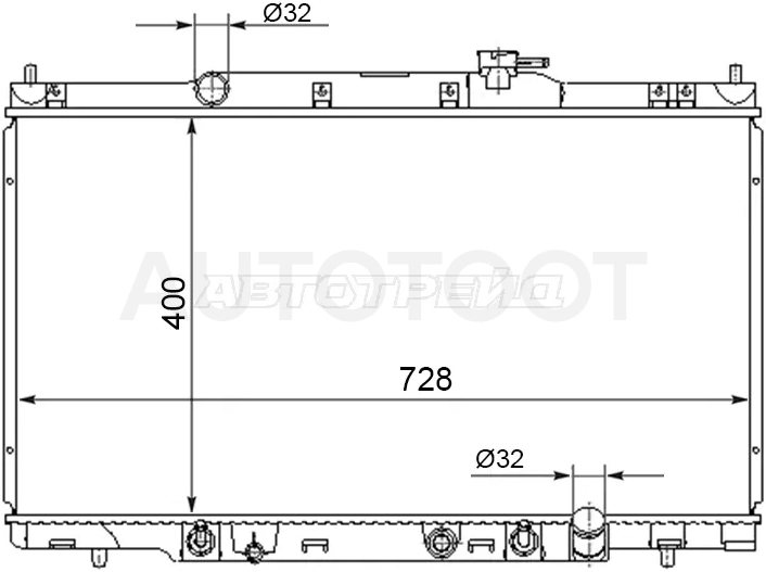 Радиатор Honda CR-V 01-06 / Element 02-11 - Артикул HD00044 - Производитель Sat - Фото, Отзывы, Цены