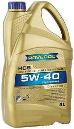 5W-40 Моторное масло RAVENOL HCS 4л ПАО синтетика