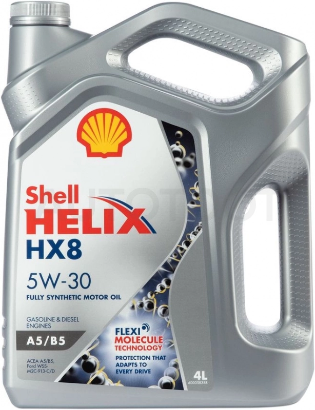 Масло моторное синтетическое Shell Helix HX8 A5/B5 5W-30 4л - Артикул 550046777 - Производитель SHELL - Фото, Отзывы, Цены