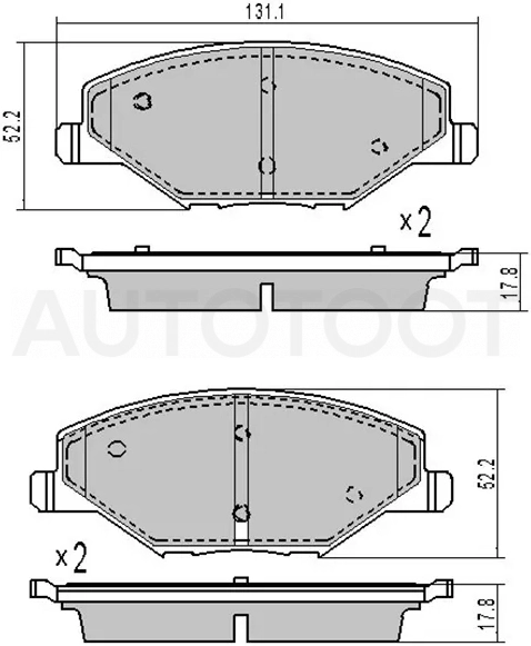 Колодки тормозные (Спереди) Skoda Octavia 16-20 / Rapid 12- / Volkswagen Polo 09-20 / Skoda Fabia 07-15