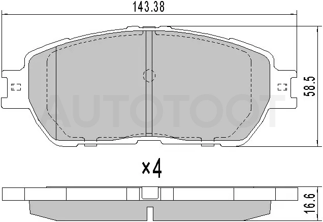 Колодки тормозные (Спереди) Toyota Camry (XV30) 01-06 / Lexus ES 01-06 / Toyota Alphard (H10) 02-08 / Camry 01-06 / Camry UAE/USA 01-06 / Estima 00-05