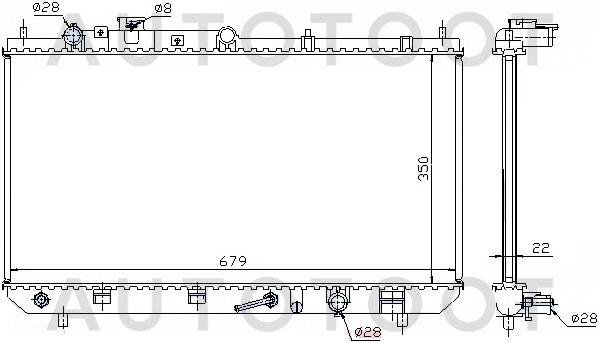 Радиатор охлаждения AT -  для MAZDA 5 (PREMACY)