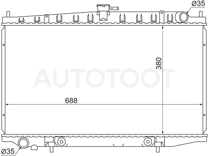 Радиатор Nissan Bluebird 91-95 - Артикул NS000313 - Производитель Sat - Фото, Отзывы, Цены