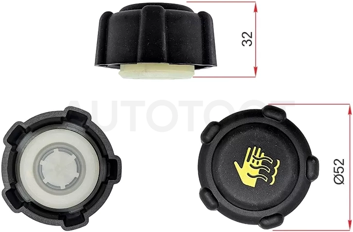 Крышка расширительного бачка RENAULT LOGAN/SANDERO 14-/KAPTUR 16-/ FLUENCE 10-/MEGANE III 08-/SCENIC
