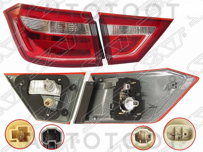 Фонарь задний левый вместе с фонарем в крышку багажника -ST180004 Sat для LADA (ВАЗ) VESTA