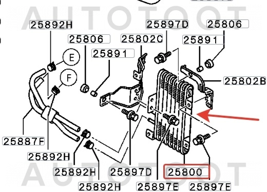 Радиатор масляный (охлаждение вариатора) -ST2920A103 Sat для MITSUBISHI OUTLANDER, MITSUBISHI LANCER, MITSUBISHI ASX