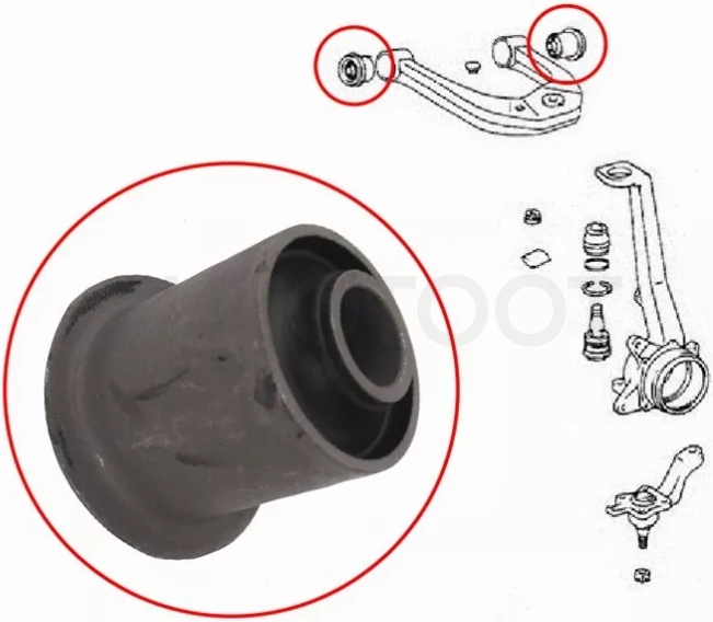 Сайлентблок рычага Toyota Land Cruiser Prado (J90) 96-02 / Hilux Surf 95-00 - Артикул ST4863235080 - Производитель Sat - Фото, Отзывы, Цены