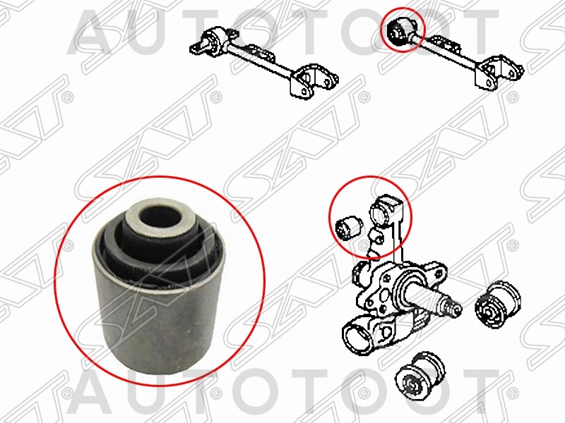 Сайлентблок заднего верхнего поперечного рычага верхний -ST52395S5A004 Sat для HONDA CIVIC, HONDA CR-V