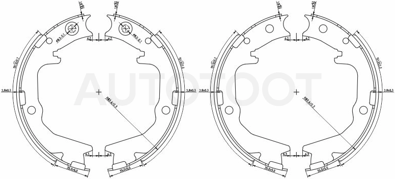 Колодки ручного тормоза -STMN186303 Sat для MITSUBISHI LANCER