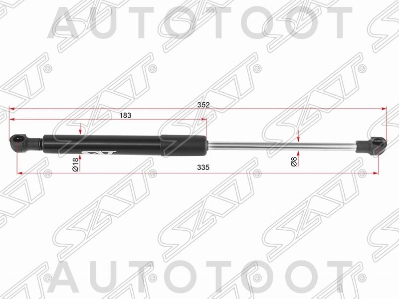 Амортизатор капота левый=правый -ST51238174866 Sat для BMW 5SERIES