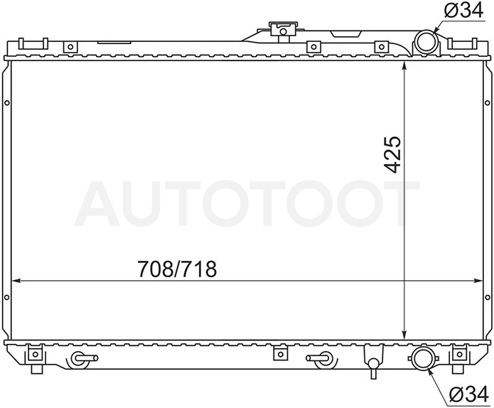 Радиатор Toyota Camry Europe/Russia (XV10) 91-96 / Camry UAE/USA 91-96