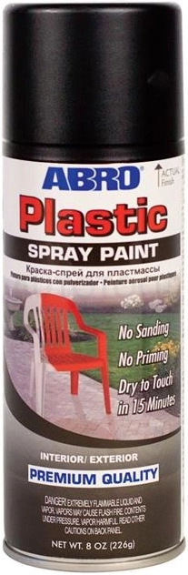 Краска для пластика Черная Глянцевая ABRO SPP-011 226мл.