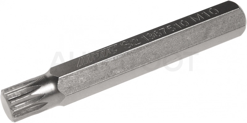 Бита-SPLINE М10 х 75 мм, шестигранник 10мм