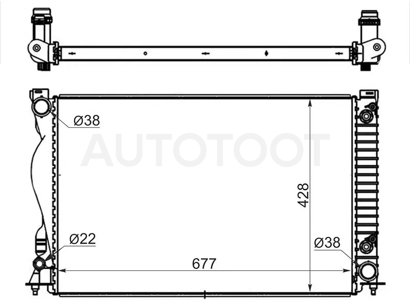 Радиатор Audi A6 04-10 - Артикул AD000605 - Производитель Sat - Фото, Отзывы, Цены