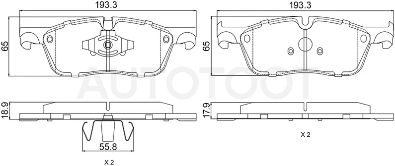 Колодки тормозные (Спереди) Jaguar F-Pace 15-20 / XE 15-19 / XF 15-20 / Land Rover Range Rover Velar 17-21