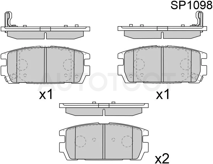 Колодки тормозные (Сзади) Chevrolet Captiva 06-15 / Opel Antara 06-15 / Hyundai Terracan 01-07
