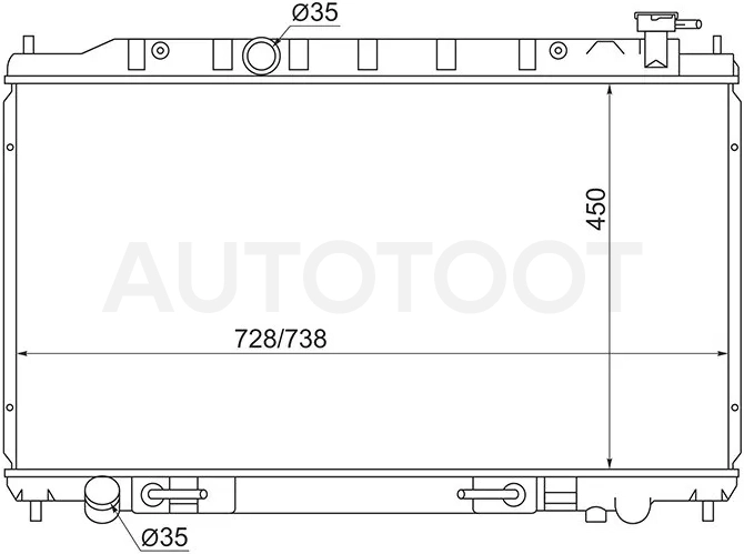 Радиатор Nissan Murano 02-08 / Presage 03-09 - Артикул NS00077 - Производитель Sat - Фото, Отзывы, Цены