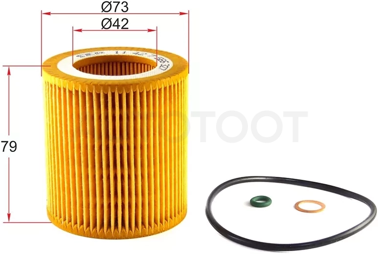 Фильтр масляный (картридж) BMW X5 E70 06-13/X5 F15 14-/X6 E71 08-14/X6 F16 14-/X3 E83 03-10/X3 F25 1