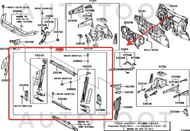 Рамка радиатора -STTYY30090 Sat для TOYOTA RAV4