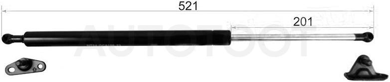 Амортизатор крышки багажника левый -ST6896049015 Sat для TOYOTA HARRIER, LEXUS RX300