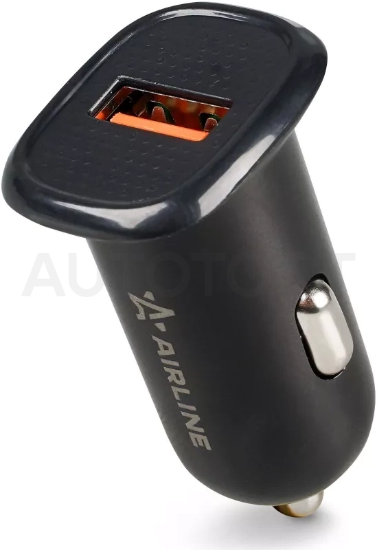 Адаптер автомобильный компактный 1xUSB QC 3.0, 12/24В - Артикул AEAK018 - Производитель Airline - Фото, Отзывы, Цены