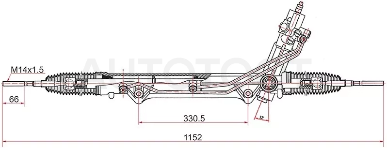 Рейка рулевая BMW X5 01-03 (E53) (без отверстия под датчик) - Артикул ST32136761823 - Производитель Sat - Фото, Отзывы, Цены