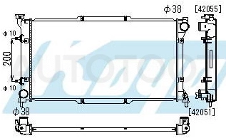 Радиатор охлаждения AT 1.8L 2L 2.2L