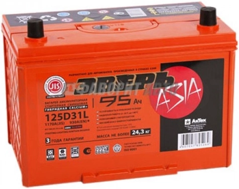 Аккумулятор ЗВЕРЬ 95Ah 930A обратная полярность(-+)