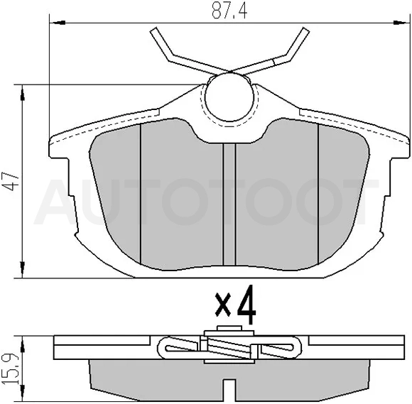 Колодки тормозные (Сзади) Mitsubishi Carisma 95-04 / Colt 02-12 - Артикул STMZ690345 - Производитель Sat - Фото, Отзывы, Цены