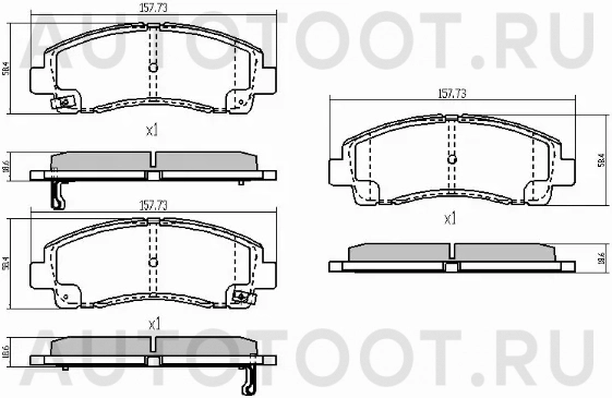 Колодки тормозные передние -ST45022SJCA00 Sat для HONDA RIDGELINE