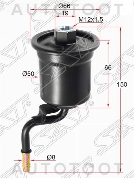 Фильтр топливный 1AZ -JDF0028 Just Drive для TOYOTA AVENSIS, TOYOTA RAV4