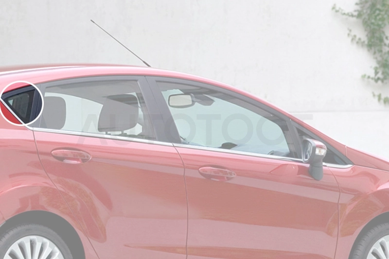 Стекло багажника боковое заднее правое -  для FORD FIESTA