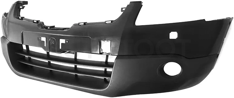 Бампер передний Nissan Qashqai 06-10 / Qashqai+2 08-10 (Под омыватели фар/ Под ПТФ)