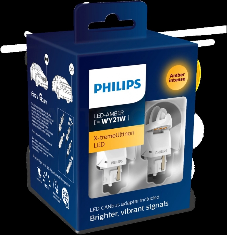 Лампа светодиодная WY21W LED +SmartCanbus Philips