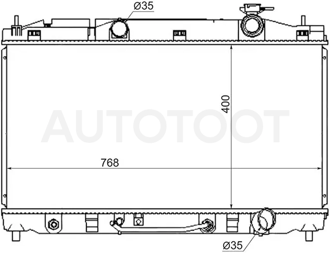 Радиатор Toyota Camry (XV40) 06-11 / Lexus ES 06-12 / Toyota Avalon 04-12 / Camry UAE/USA 06-11 / Venza 08-16