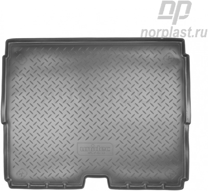 Коврик в багажник NORPLAST, черный, полиуретан -  для PEUGEOT 3008